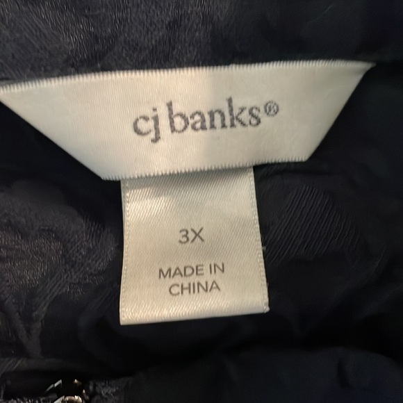 Cj Banks Patterned Full Zipper Jacket Size 3X - Picture 8 of 9